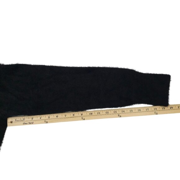 Loft Sweater Fuzzy Womens L Pullover Ribbed Wide Mock Neck Essential Tunic NEW - Picture 6 of 16